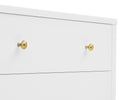 Bianca White (130) 19-Serena 3 Drawer Dresser with Changing Top and Interlocking Drawers