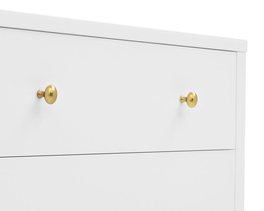 Bianca White (130) 19-Serena 3 Drawer Dresser with Changing Top and Interlocking Drawers