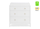 Bianca White (130) 16-Serena 3 Drawer Dresser with Changing Top and Interlocking Drawers