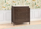 Teak Brown (1526) 1-Serena 3 Drawer Dresser with Changing Top and Interlocking Drawers