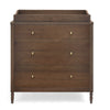 DCB: Teak Brown (1526) 6-Serena 3 Drawer Dresser with Changing Top and Interlocking Drawers