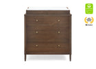 Teak Brown (1526) 2-Serena 3 Drawer Dresser with Changing Top and Interlocking Drawers