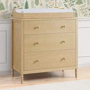 Serena 3 Drawer Dresser with Changing Top and Interlocking Drawers 14-Serena 3 Drawer Dresser with Changing Top and Interlocking Drawers