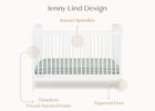 Bianca White (130) 6-Serena 4-in-1 Convertible Crib