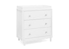 Bianca White (130) 3-William 3 Drawer Dresser with Changing Top and Interlocking Drawers