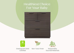 Rustic Grey (084) 54-Forever 4 Drawer Dresser with Changing Top and Interlocking Drawers - Naturals Collection