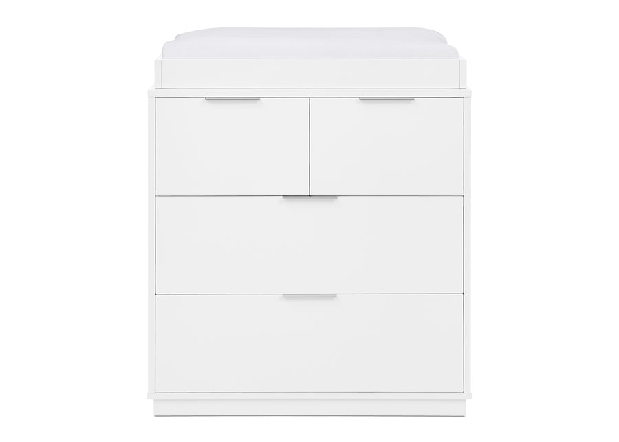 Bianca White (130) 103-Forever 4 Drawer Dresser with Changing Top and Interlocking Drawers - Naturals Collection