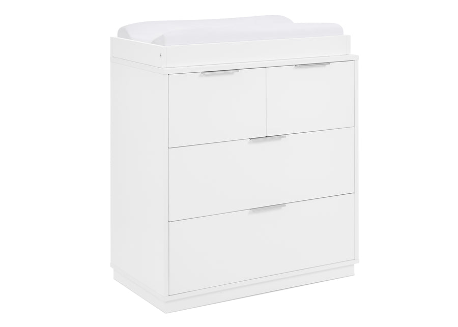 Bianca White (130) 104-Forever 4 Drawer Dresser with Changing Top and Interlocking Drawers - Naturals Collection