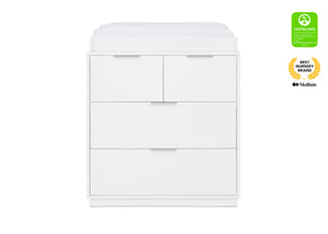 Bianca White (130) 2-Forever 4 Drawer Dresser with Changing Top and Interlocking Drawers - Classic Collection