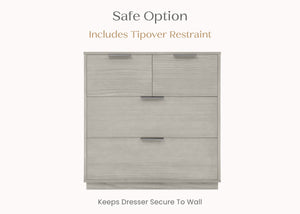 Rustic Mist (1373) 71-Forever 4 Drawer Dresser with Changing Top and Interlocking Drawers - Naturals Collection