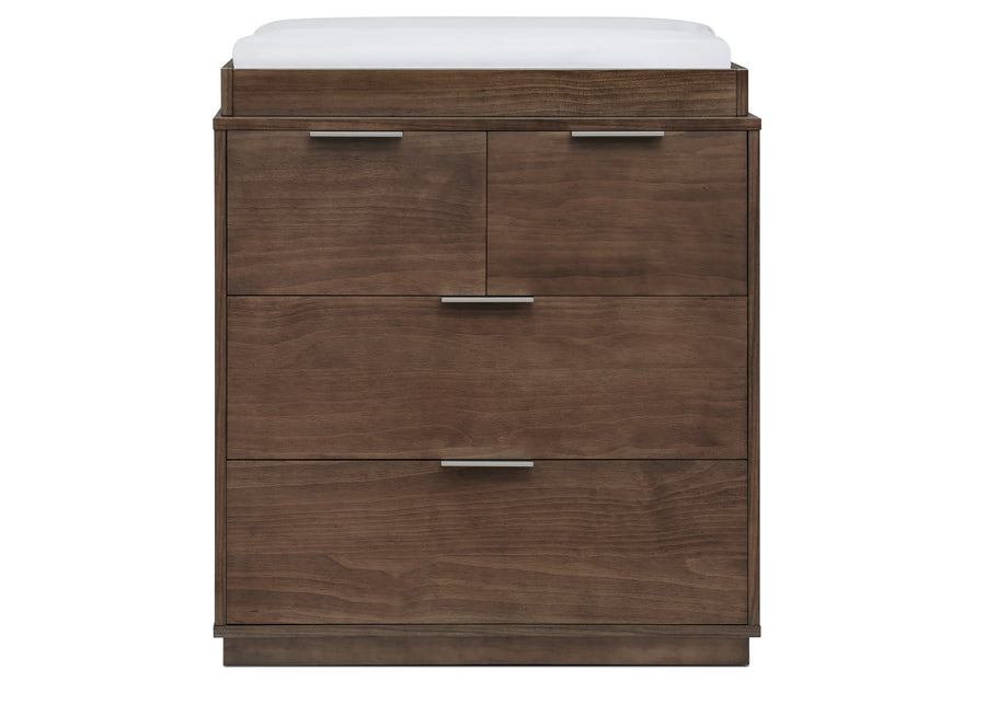 Teak Brown (1526) 27-Forever 4 Drawer Dresser with Changing Top and Interlocking Drawers - Naturals Collection