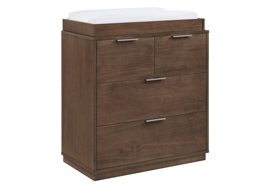 Teak Brown (1526) 28-Forever 4 Drawer Dresser with Changing Top and Interlocking Drawers - Naturals Collection