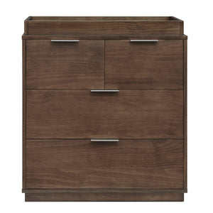 DCB: Teak Brown (1526) 12-Forever 4 Drawer Dresser with Changing Top and Interlocking Drawers - Naturals Collection
