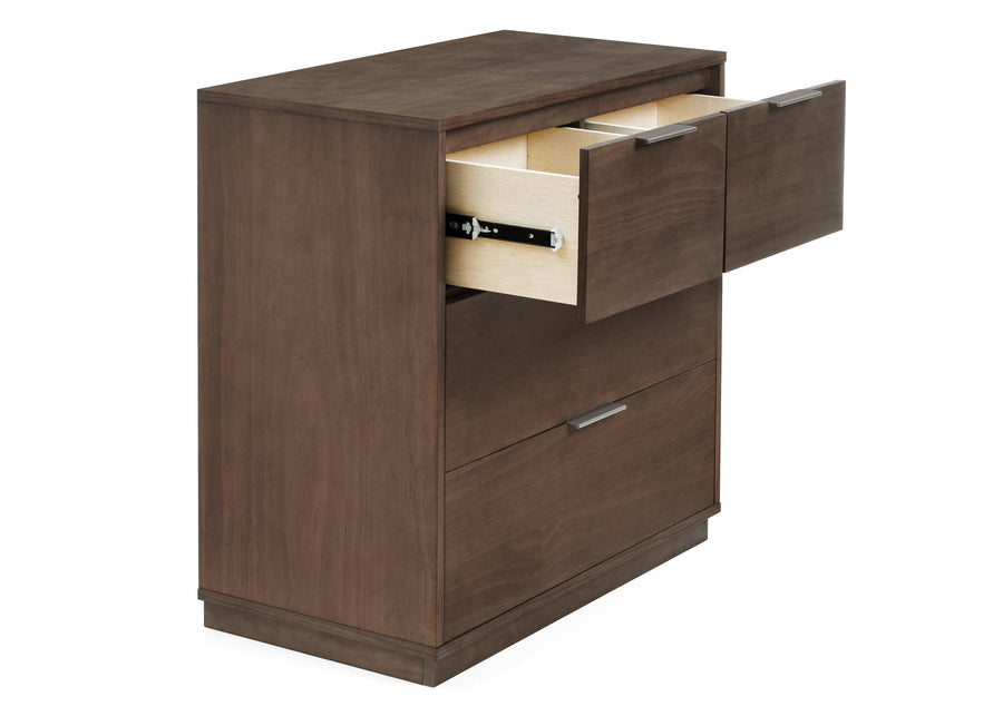 Teak Brown (1526) 30-Forever 4 Drawer Dresser with Changing Top and Interlocking Drawers - Naturals Collection