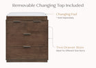 Teak Brown (1526) 20-Forever 4 Drawer Dresser with Changing Top and Interlocking Drawers - Naturals Collection