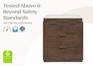 Teak Brown (1526) 14-Forever 4 Drawer Dresser with Changing Top and Interlocking Drawers - Naturals Collection