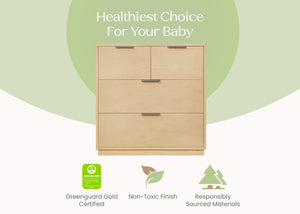 Natural Sandstone (1544) 39-Forever 4 Drawer Dresser with Changing Top and Interlocking Drawers - Naturals Collection