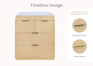 Natural Sandstone (1544) 43-Forever 4 Drawer Dresser with Changing Top and Interlocking Drawers - Naturals Collection