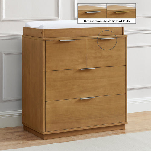 Forever 4 Drawer Dresser with Changing Top and Interlocking Drawers - Naturals Collection