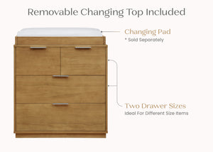 Acorn (755) 23-Forever 4 Drawer Dresser with Changing Top and Interlocking Drawers - Naturals Collection