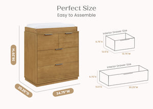 Acorn (755) 25-Forever 4 Drawer Dresser with Changing Top and Interlocking Drawers - Naturals Collection