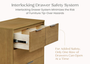 Acorn (755) 26-Forever 4 Drawer Dresser with Changing Top and Interlocking Drawers - Naturals Collection