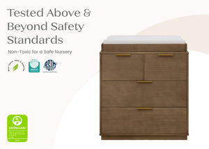 Aged Oak (845) 86-Forever 4 Drawer Dresser with Changing Top and Interlocking Drawers - Naturals Collection