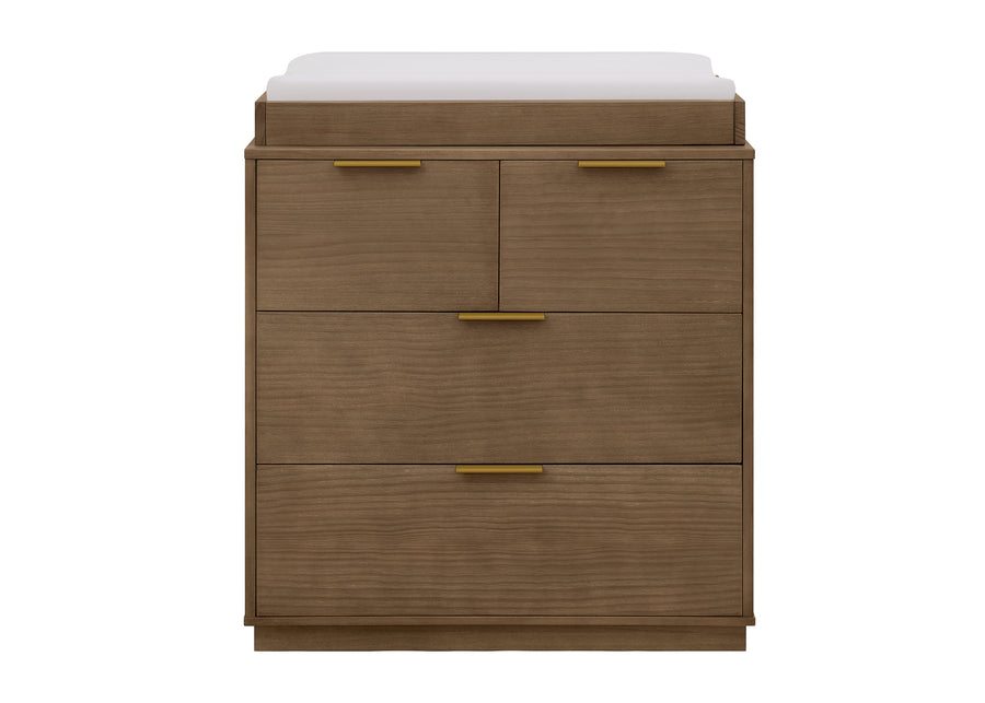 Aged Oak (845) 88-Forever 4 Drawer Dresser with Changing Top and Interlocking Drawers - Naturals Collection