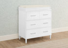 Bianca White (130) 1-Classic 4 Drawer Dresser with Changing Top and Interlocking Drawers