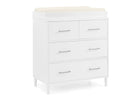 Bianca White (130) 11-Classic 4 Drawer Dresser with Changing Top and Interlocking Drawers