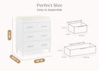 Bianca White (130) 5-Classic 4 Drawer Dresser with Changing Top and Interlocking Drawers