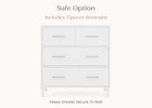 Bianca White (130) 7-Classic 4 Drawer Dresser with Changing Top and Interlocking Drawers