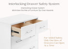 Bianca White (130) 6-Classic 4 Drawer Dresser with Changing Top and Interlocking Drawers