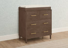 Teak Brown (1526) 33-Classic 4 Drawer Dresser with Changing Top and Interlocking Drawers