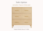Natural Sandstone (1544) 55-Classic 4 Drawer Dresser with Changing Top and Interlocking Drawers