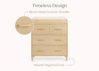 Natural Sandstone (1544) 56-Classic 4 Drawer Dresser with Changing Top and Interlocking Drawers