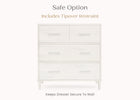Antique White (1545) 71-Classic 4 Drawer Dresser with Changing Top and Interlocking Drawers