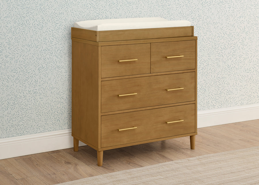 Acorn (755) 17-Classic 4 Drawer Dresser with Changing Top and Interlocking Drawers