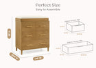 Acorn (755) 21-Classic 4 Drawer Dresser with Changing Top and Interlocking Drawers