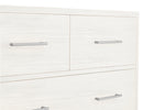 Antique White (1545) 78-Classic 4 Drawer Dresser with Changing Top and Interlocking Drawers
