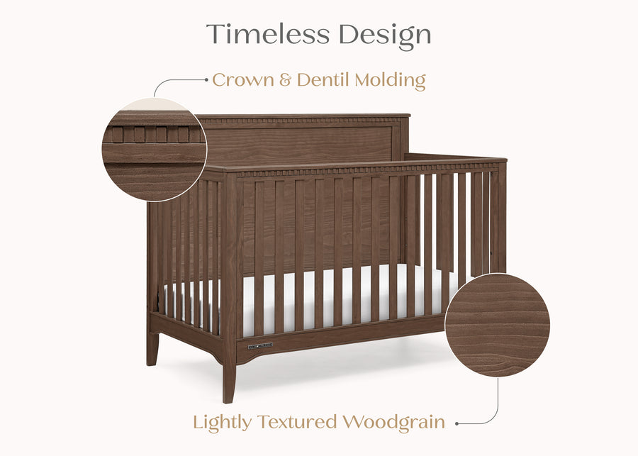 Teak Brown (1526) 23-Kendall 6-in-1 Convertible Crib