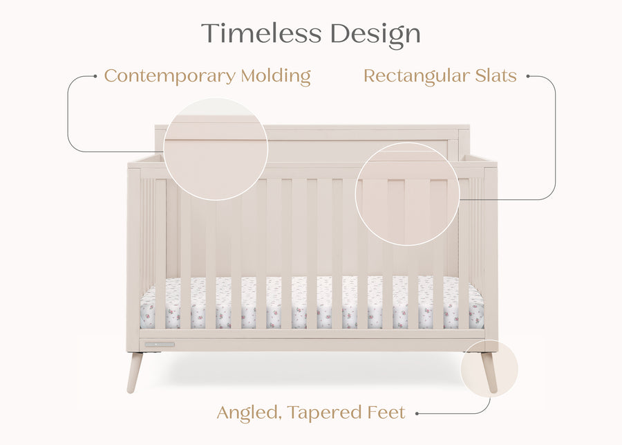 Soft Beige (1560) 24-Lola 6-in-1 Convertible Crib