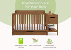Chestnut (836) 19-Maya 5-in-1 Convertible Crib and Changer with Storage