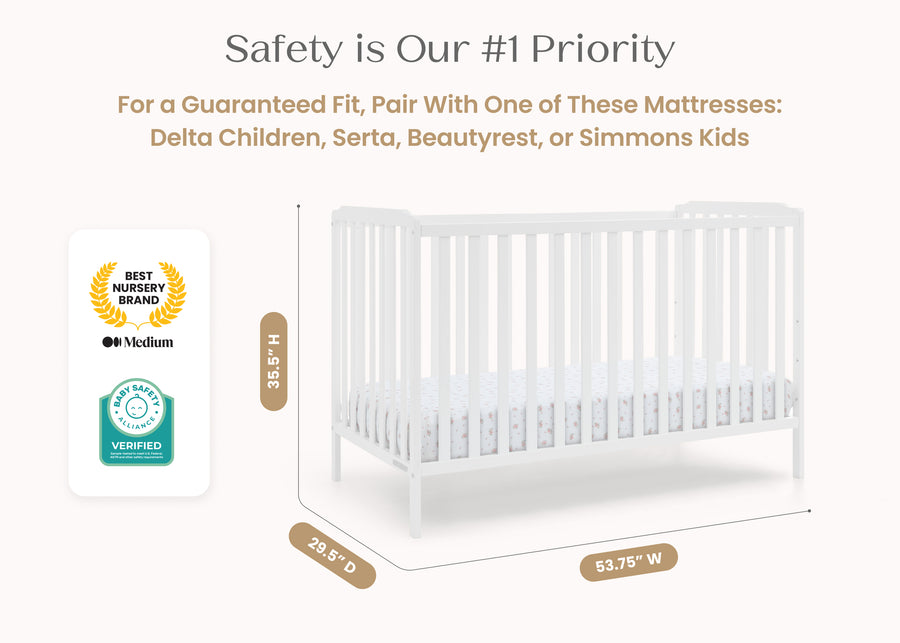 White (1587) 5-Emmie 4-in-1 Convertible Crib
