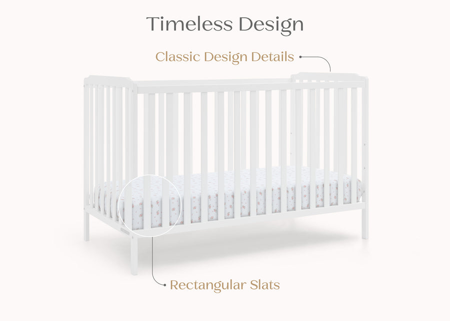 White (1587) 6-Emmie 4-in-1 Convertible Crib