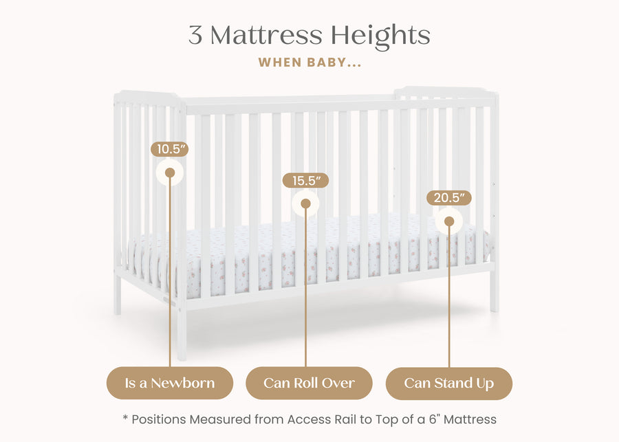 White (1587) 4-Emmie 4-in-1 Convertible Crib