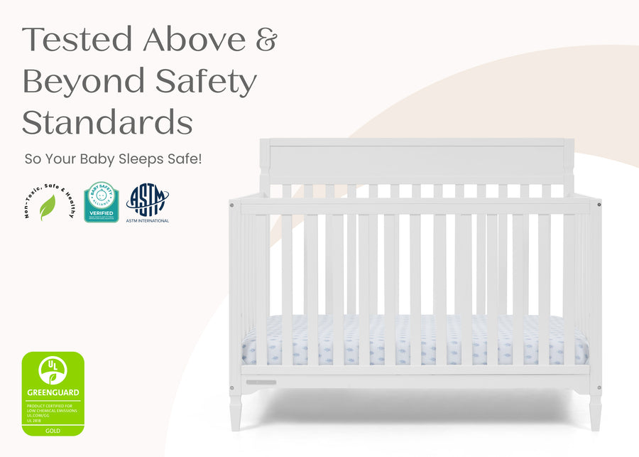 Bianca White (130) 8-Elliot 6-in-1 Convertible Crib