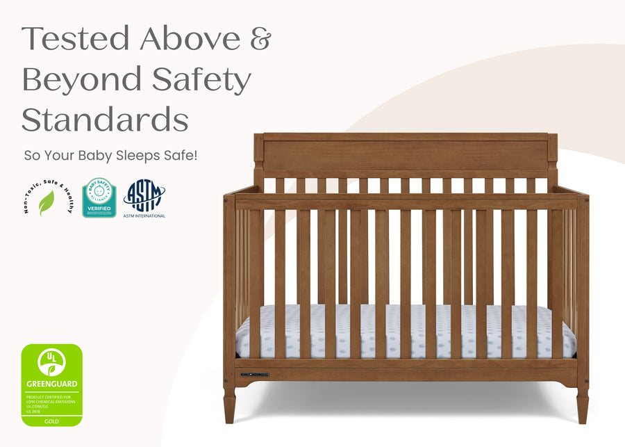 Chestnut (836) 26-Elliot 6-in-1 Convertible Crib