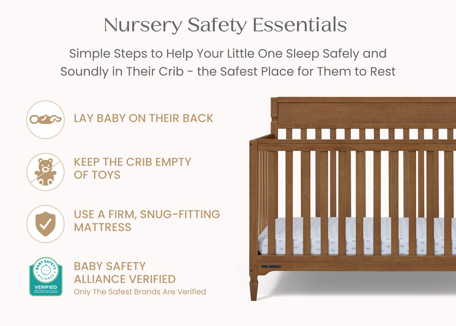 Chestnut (836) 27-Elliot 6-in-1 Convertible Crib