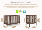 Teak Brown (1526) 7-Jalen Grow With Me 9-in-1 Convertible Bassinet to Crib